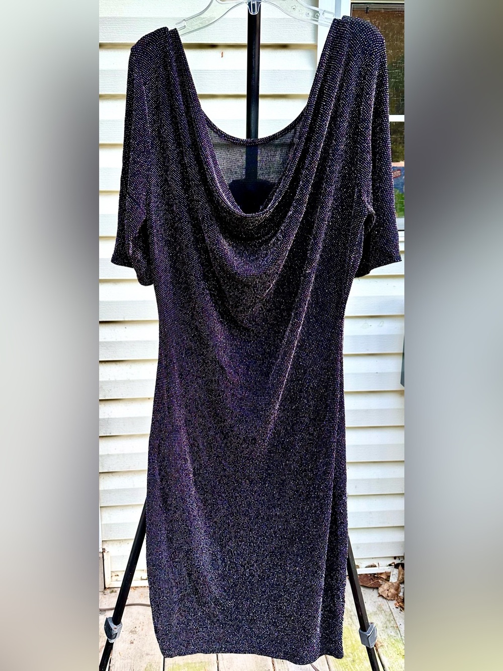Fashion to Figure Black Shimmery Knit Top